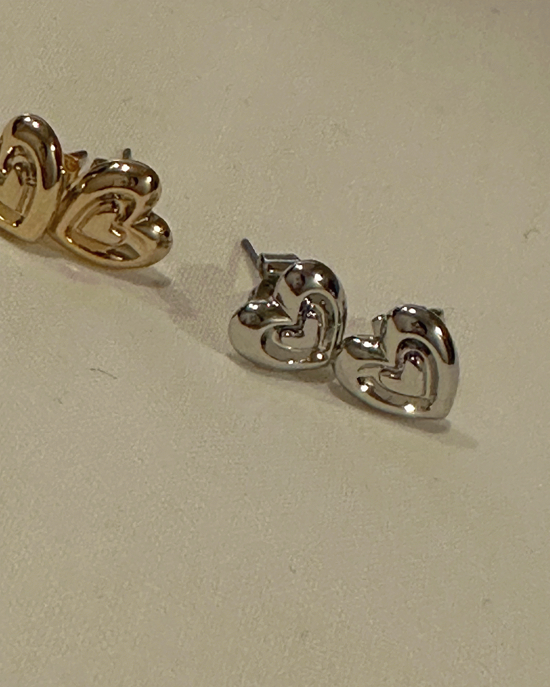 heart earrings (2color)